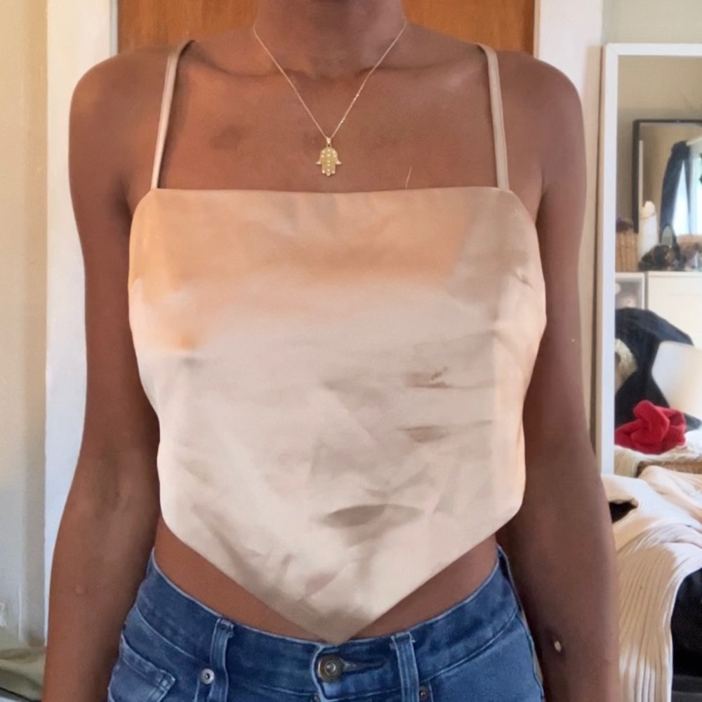 Cream stain crop top - with tags